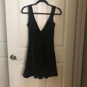 Lulus black velvet dress